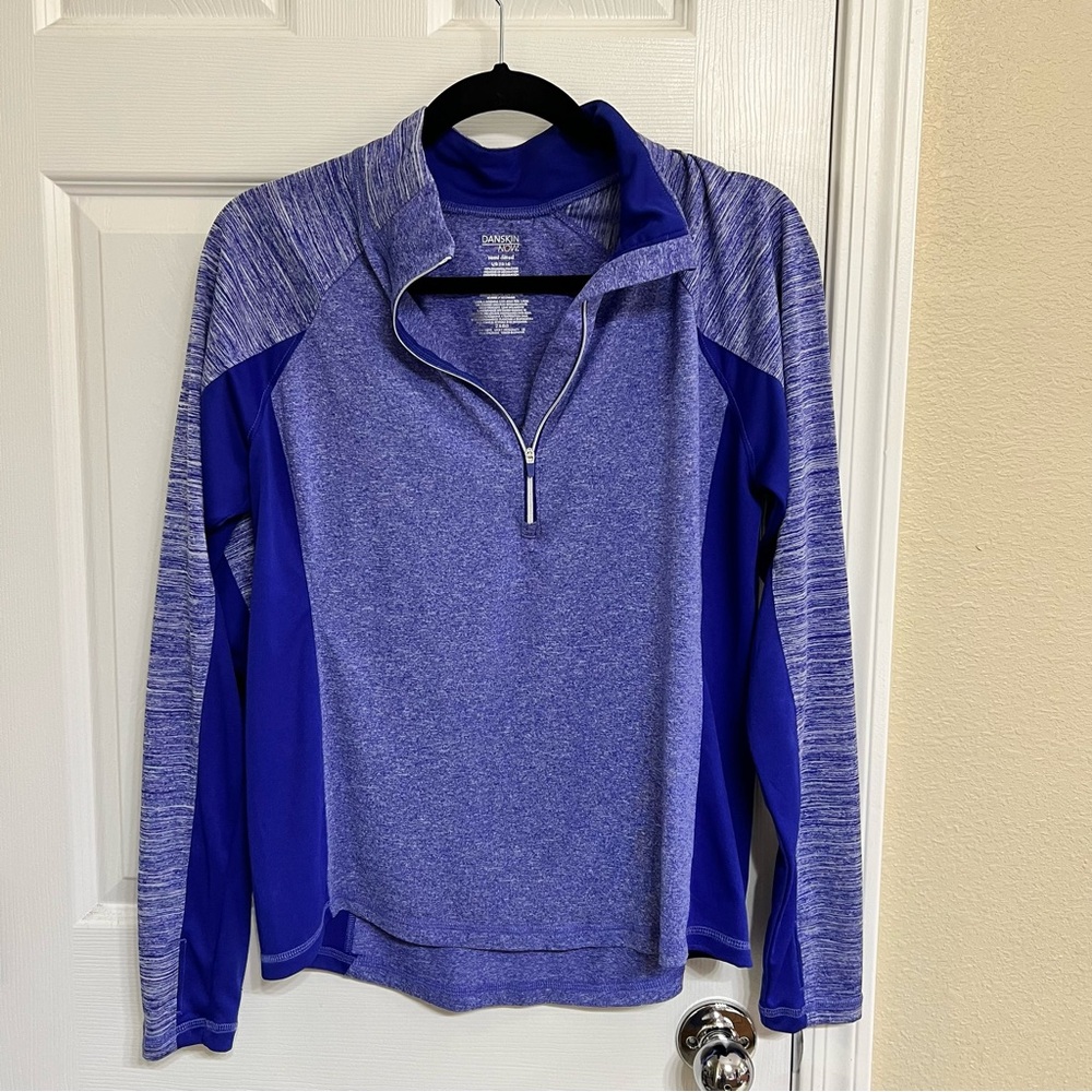 Danskin Blue and Purple Cowl Neck Sweater with Turtleneck
